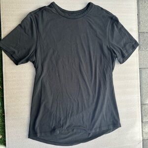 Lululemon Shirt Mens Black Short Sleeve Performance T Shirt Solid Athletic, M-L